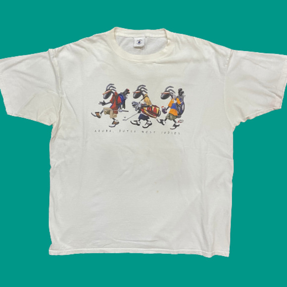 The Duck Company Other - The Duck Co Vintage Joe Trio Aruba West Indies White T-Shirt Men's 2XL